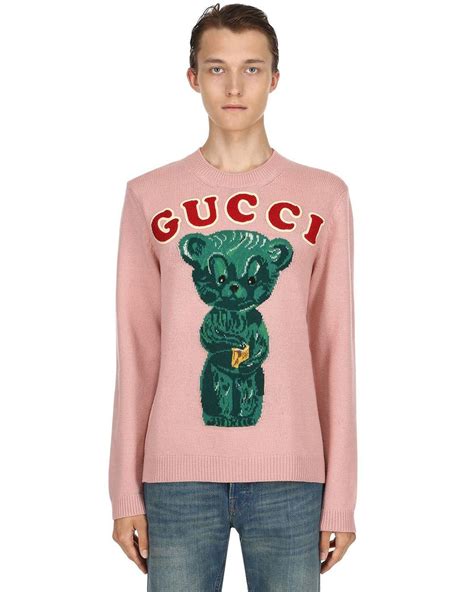 gucci bear sweater|gucci sweater for men.